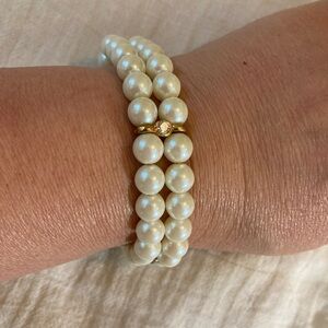 Kissaka Glass Pearls Stretch Necklace‎